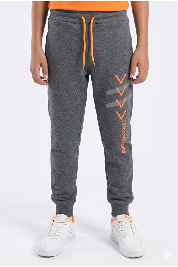 بنطال رياضي للأولاد مطبوع شتوي 3 خيوط - 1