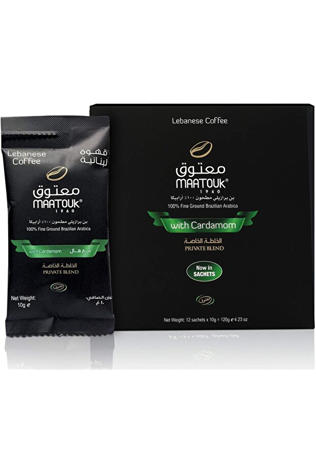 Private Blend Coffee with Cardamom 12 Sachets - 120 gm