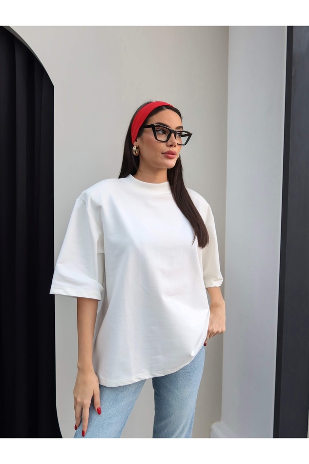 Vatkalı Oversize Tshirt - 4