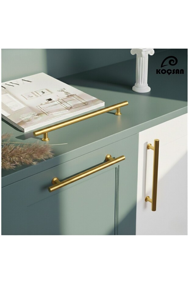 Best handle luxury country kitchen furniture cabinet drawer pull matte gold 96mm