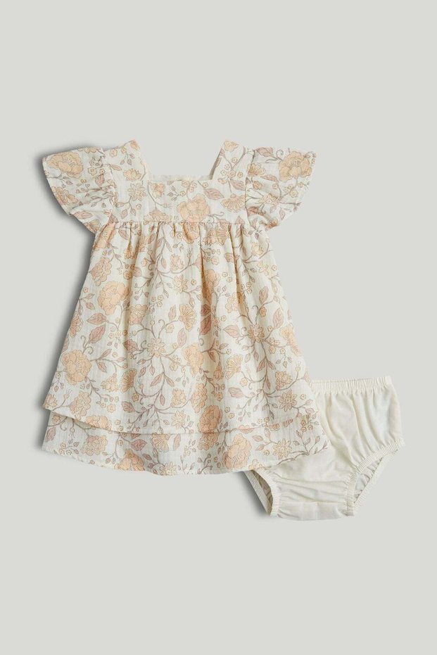 Floral Muslin Dress and Knickers Outfit