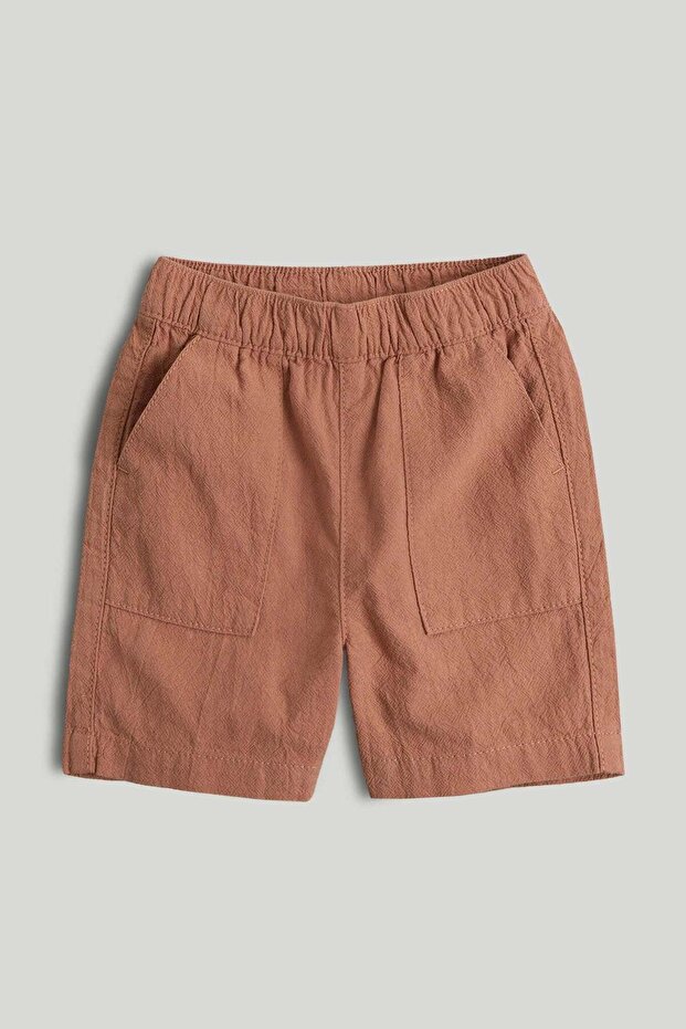 Tan Cotton Shorts