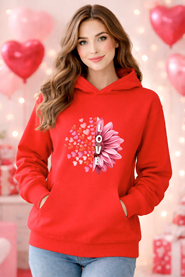 Special for Valentine's Day, Sweatshirt with Hooded Names, Valentine's Day