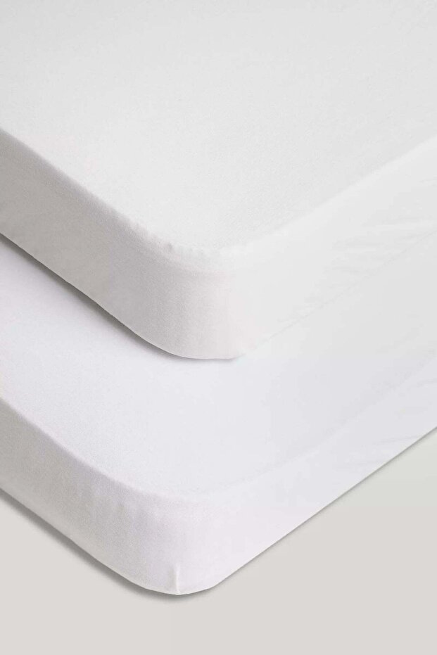 2 Pack Fitted Sheets (Cot Bed) - 1