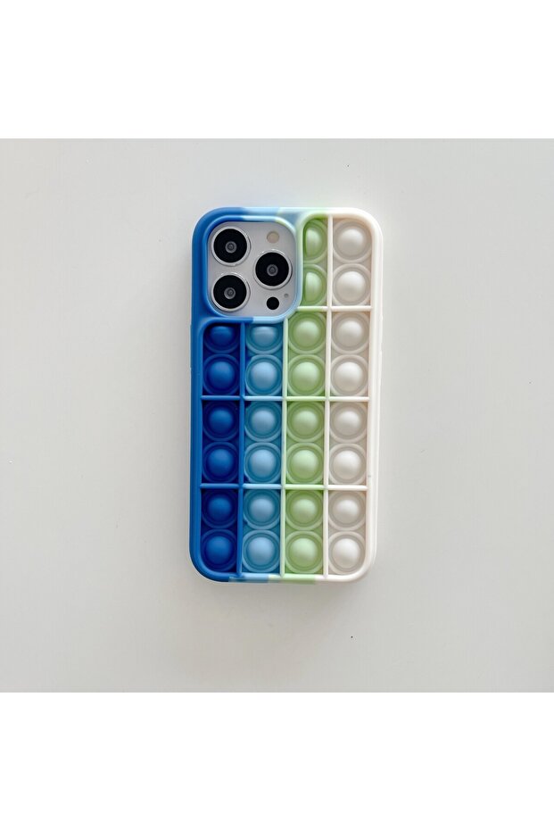 Pop It protective case compatible with Apple iPhone 13, Model 6, Multicolor - 3