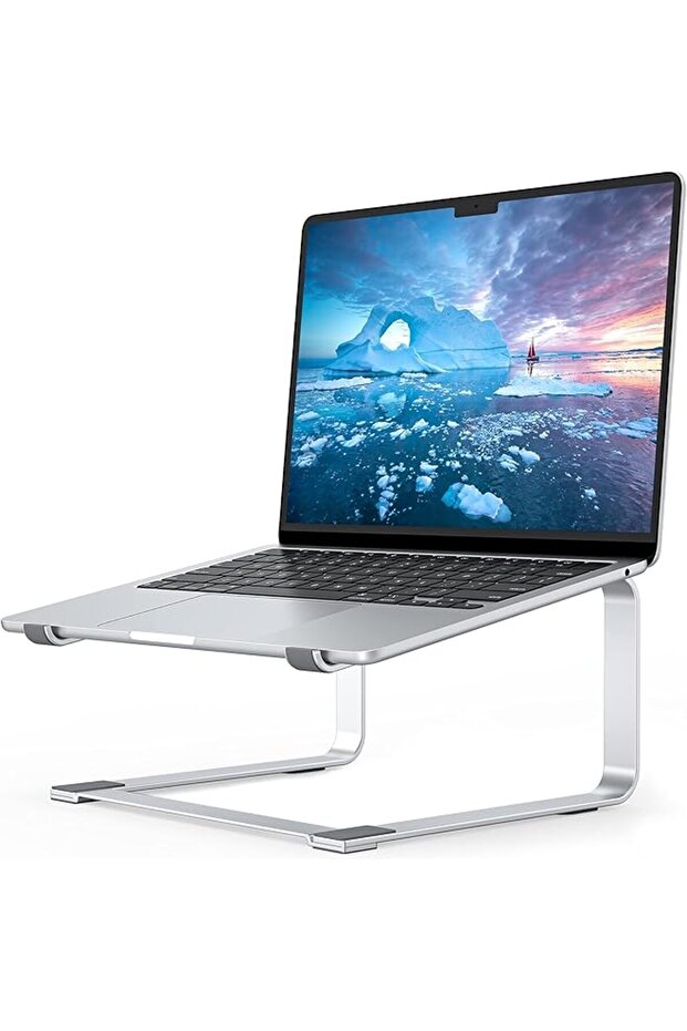 Laptop Stand for Desk, Metal Computer Riser, Heavy Stable PC Holder, Ergonomic Laptops Elevator for