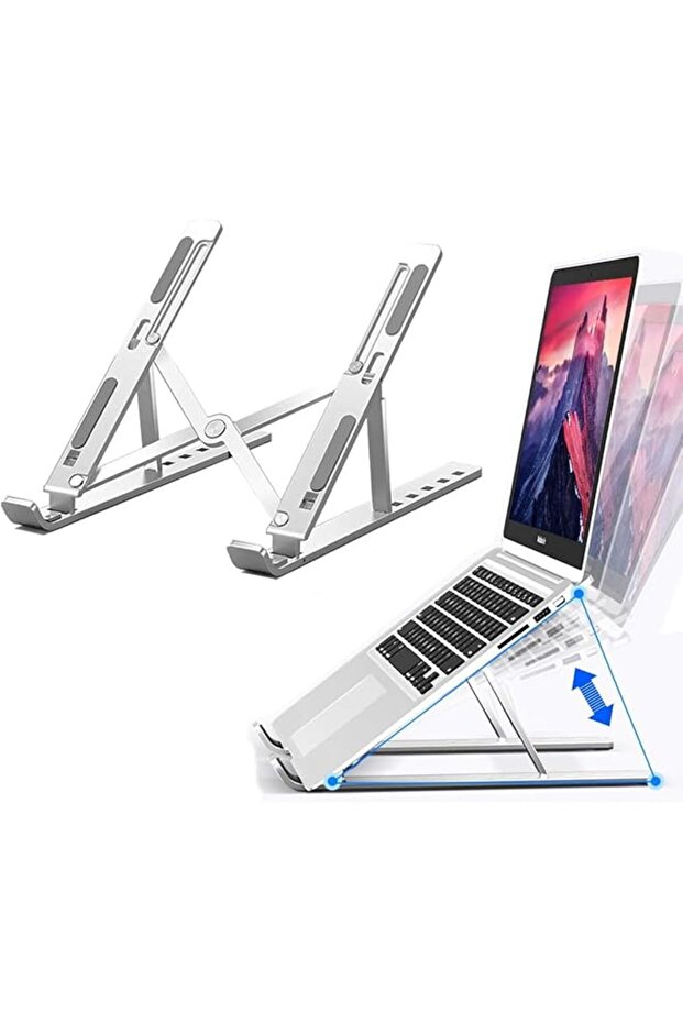 Laptop Stand for Desk, Aluminum Portable Laptop Stand, Foldable Tablet Notebook Stand, Adjustable He