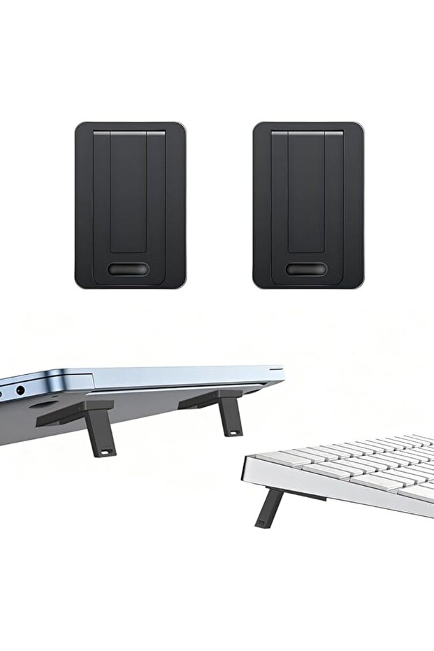 Portable Invisible Laptop Riser Stand, Mini Self-Adhesive ABS Folding Desk Stand, Lightweight Laptop
