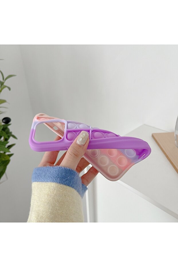 Pop It protective case compatible with Apple iPhone 13, Model 2, Multicolor - 3