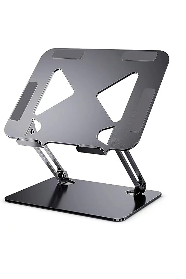 Gulf Tech Laptop Stand (Z Stand, Black) With Cleaning Cloth - Ergonomic Portable Computer Stand - Ad