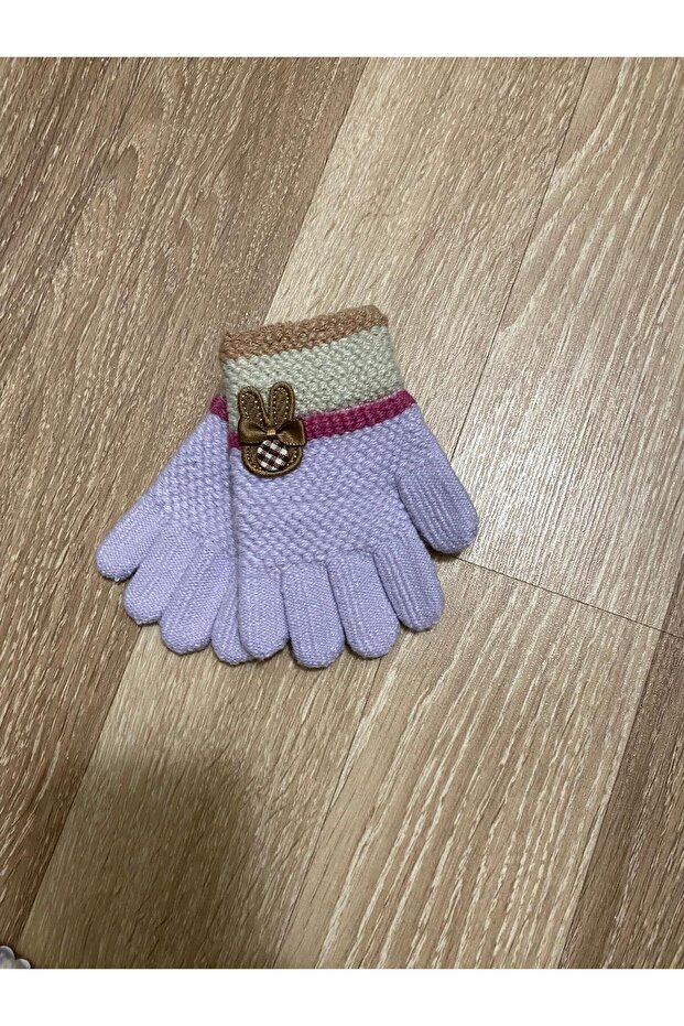 3-6 Yaş Örme Kız Eldiven - 2