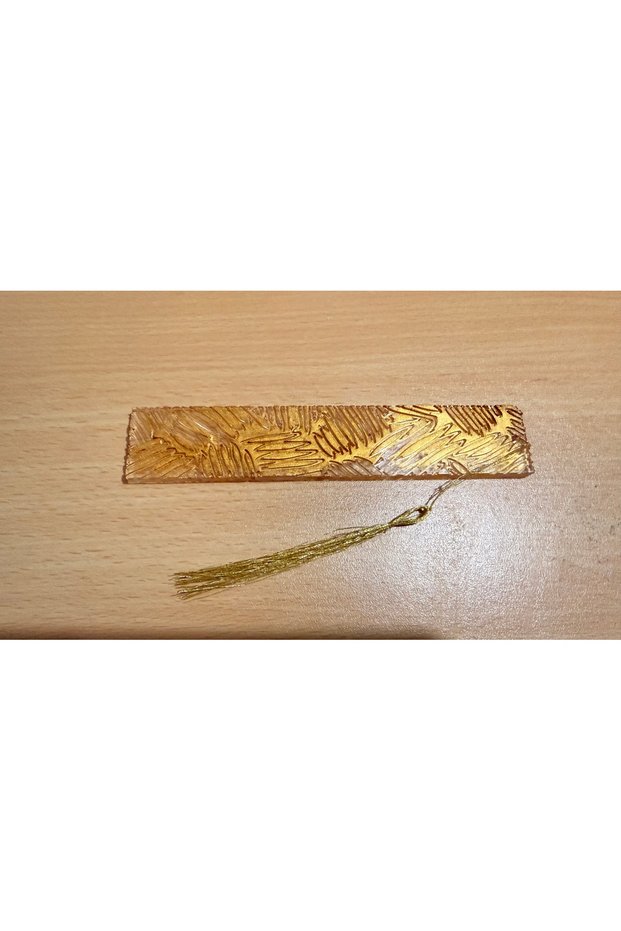 Epoxy Bookmark Gold Gold Color Bookmark