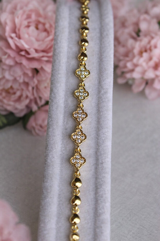 Yonca Model Taşlı Çelik Bilek - 3