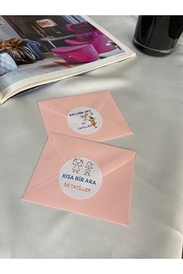 Mixed Break Sticker Short Break Good Holidays Matte Sticker 4 cm (40 Pcs) Teacher Sticker Break t