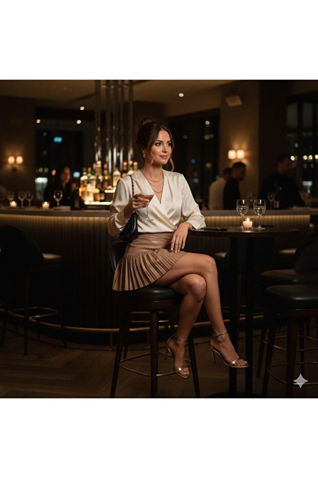 mini şortlu etek - 2