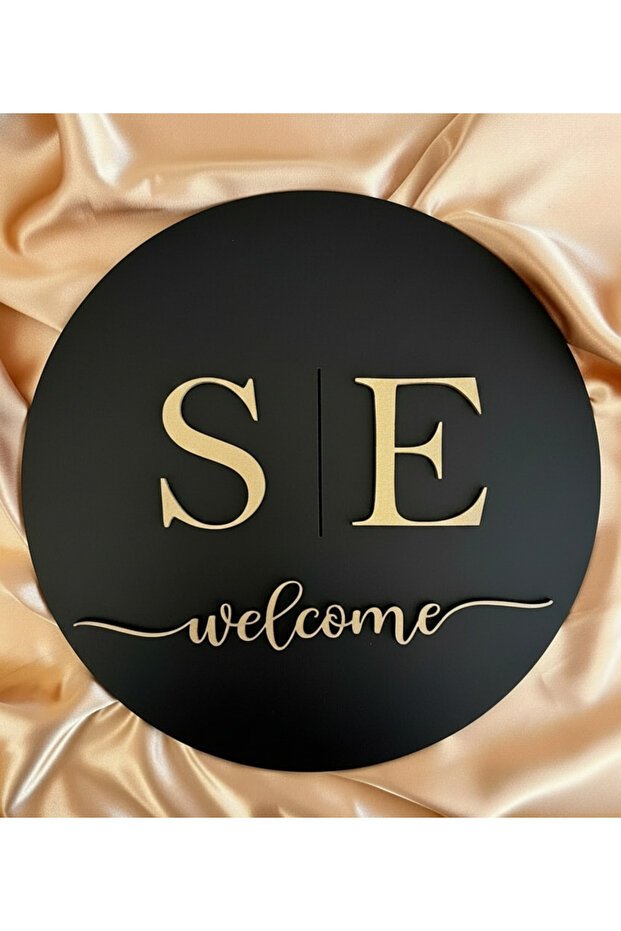 Welcome Ahşap Kişiselleştirilebilir Kapı Süsü, Isimli Kapı Süsü, Kapı Çelengi, Kapı Dekoru - 1