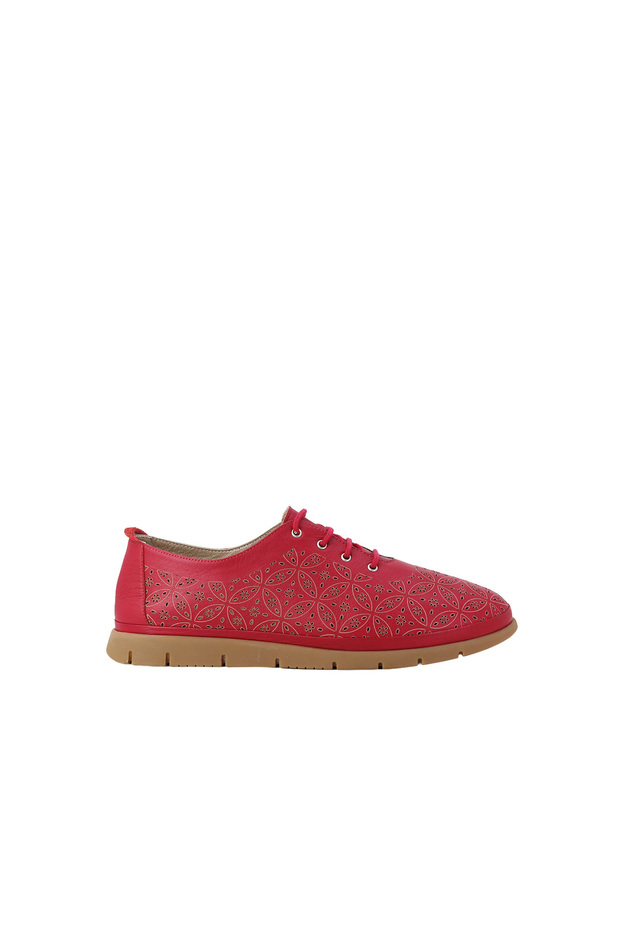 Genuine Leather Casual Women's Shoes Laser Cut