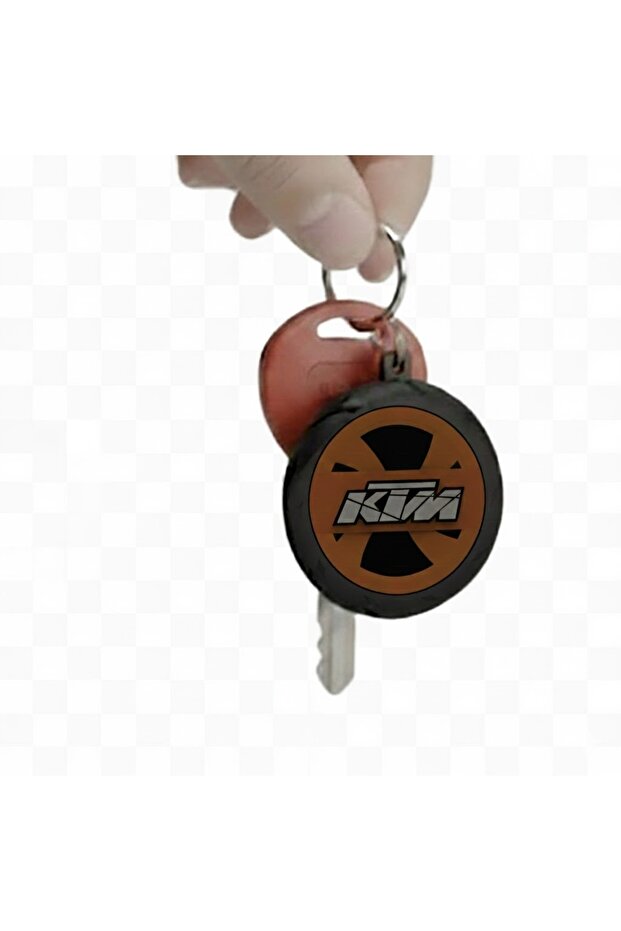 Premium Orange Wheel Design Keychain with Ktm Logo