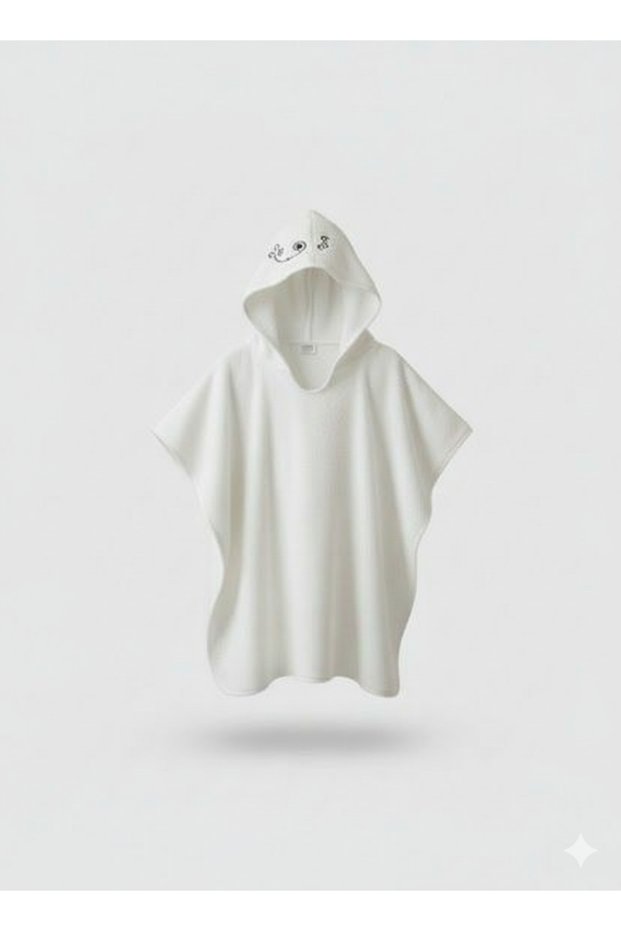 Children's Bathrobe Hooded Poncho Cotton Girls-Boys