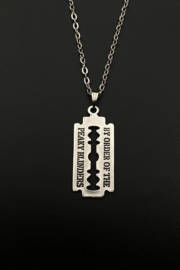 Peaky Blinders Razor Necklace with Steel Chain