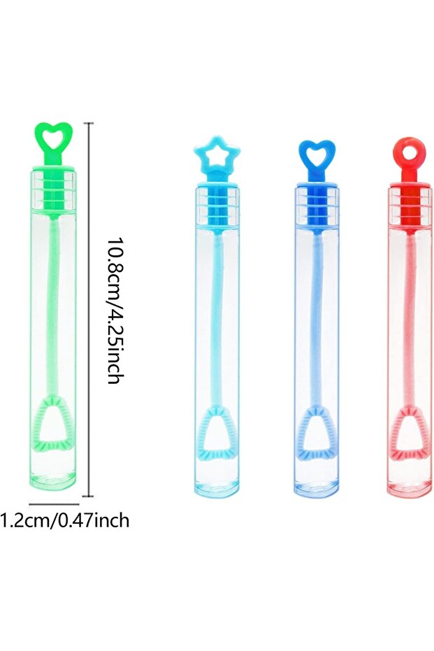 مجموعة أنابيب فقاعات فارغة، زجاجات فقاعات على شكل قلب لحفلات الزفاف - 3