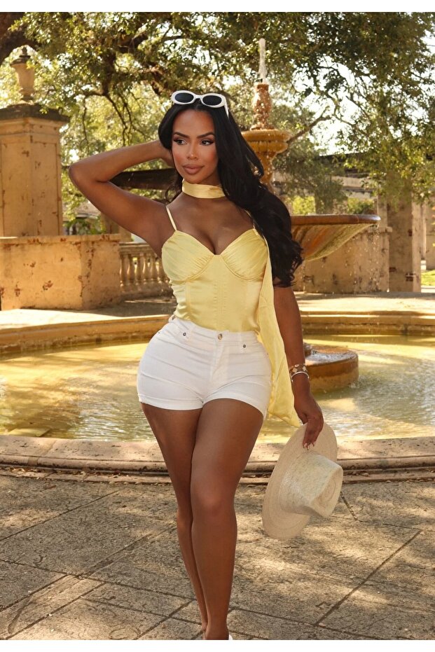 Elastično Traper šortsevi, - 1