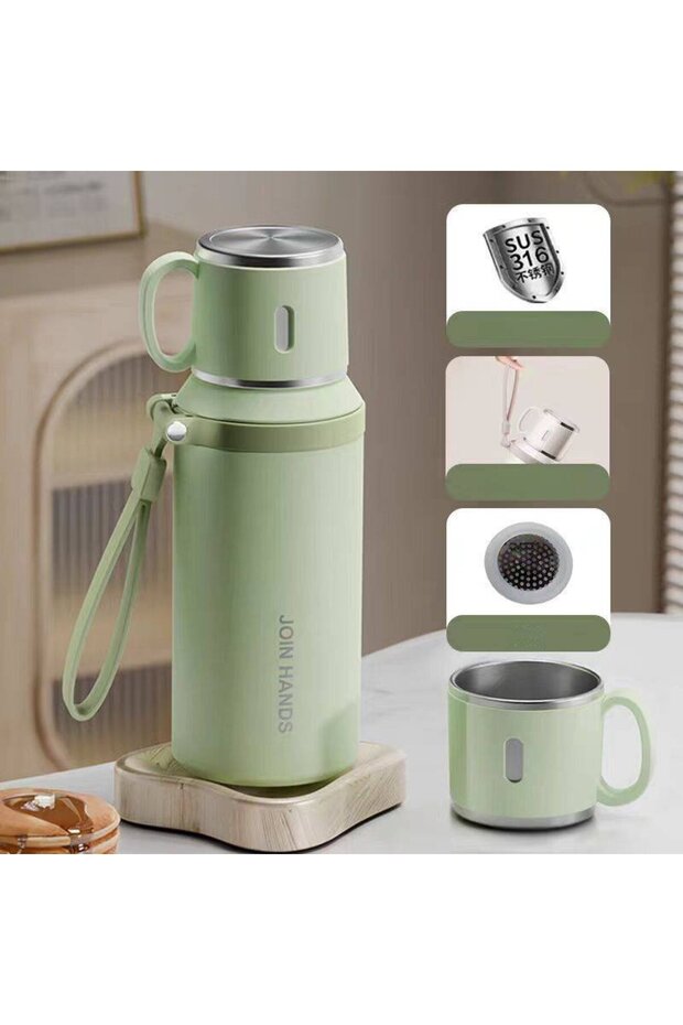 Stainless Steel Vacuum Thermos – Excellent Heat Preservation 600 ml