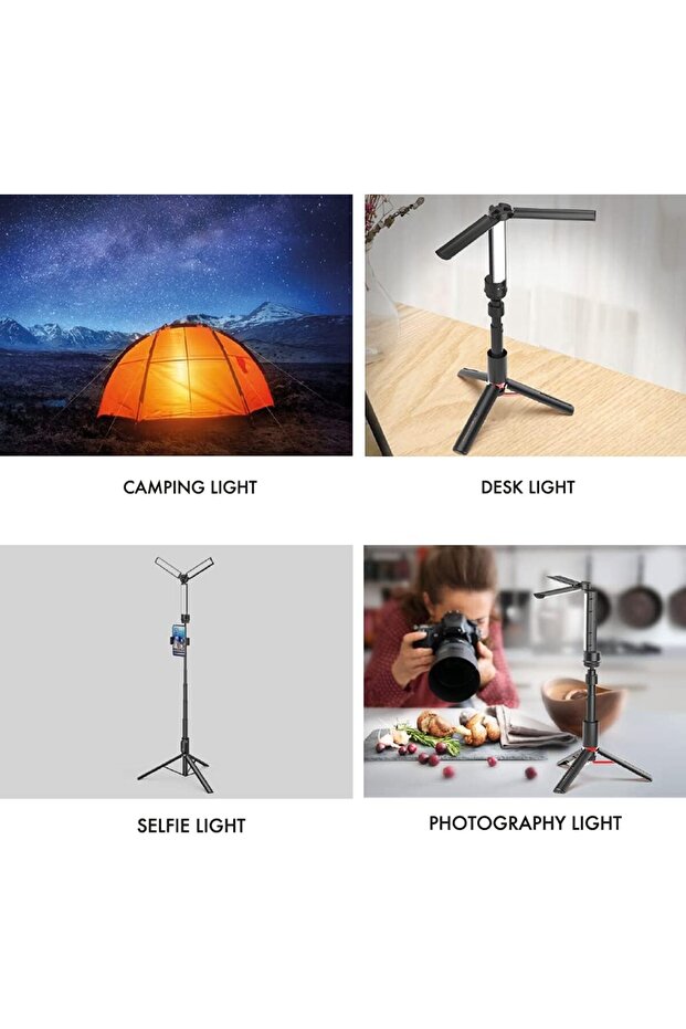 مصباح متعدد الوظائف لالتقاط صور السيلفي والتخييم - 4