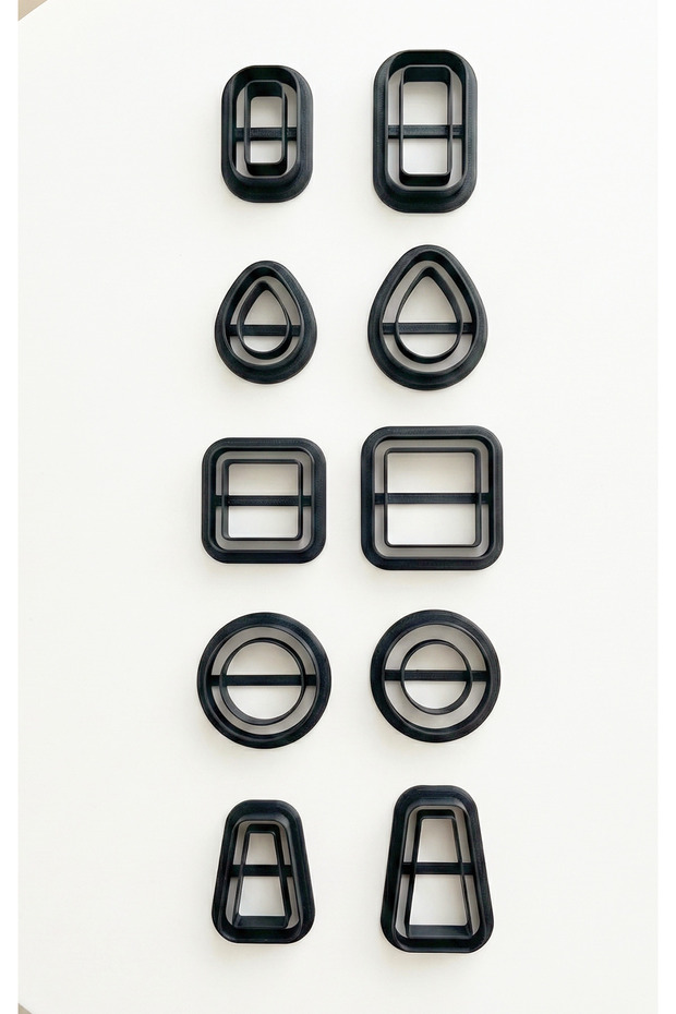 10-Piece Polymer Clay Mold Set in Different Patterns - Dough Sculpting