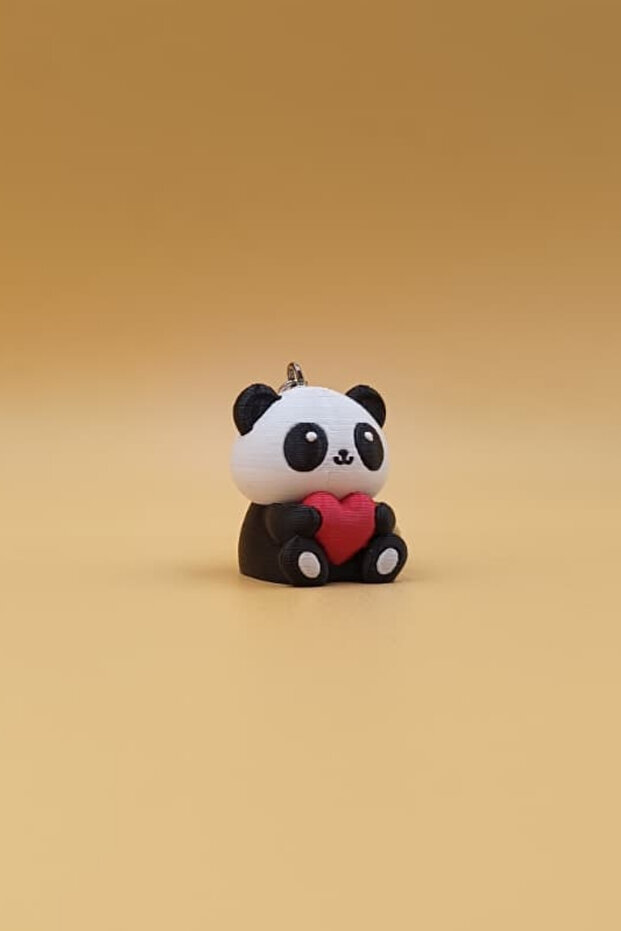 Heart Panda Keychain