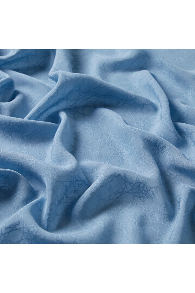 Monogram šal - bebi plava - 3