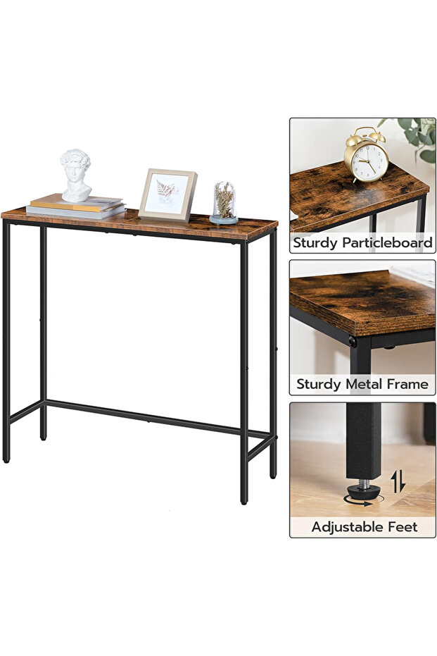 Narrow Console Table, Small Entryway Table, Thin Sofa Side Display Table, for Hallway - 8