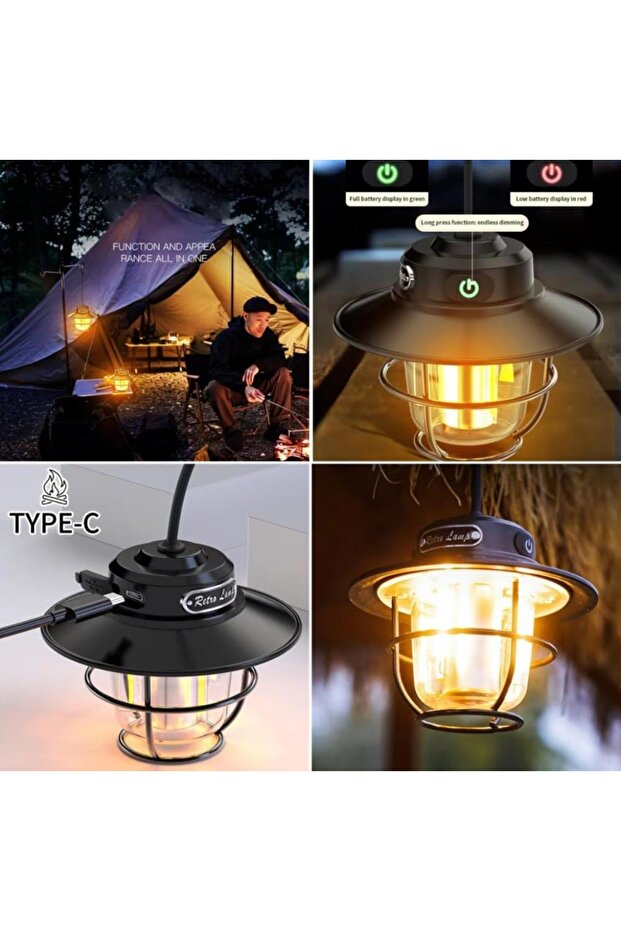 مصباح LED للتخييم قابل لاعادة الشحن تايب سي - 5