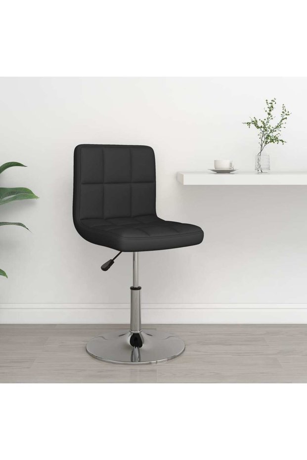 Bar Stool Black Faux Leather