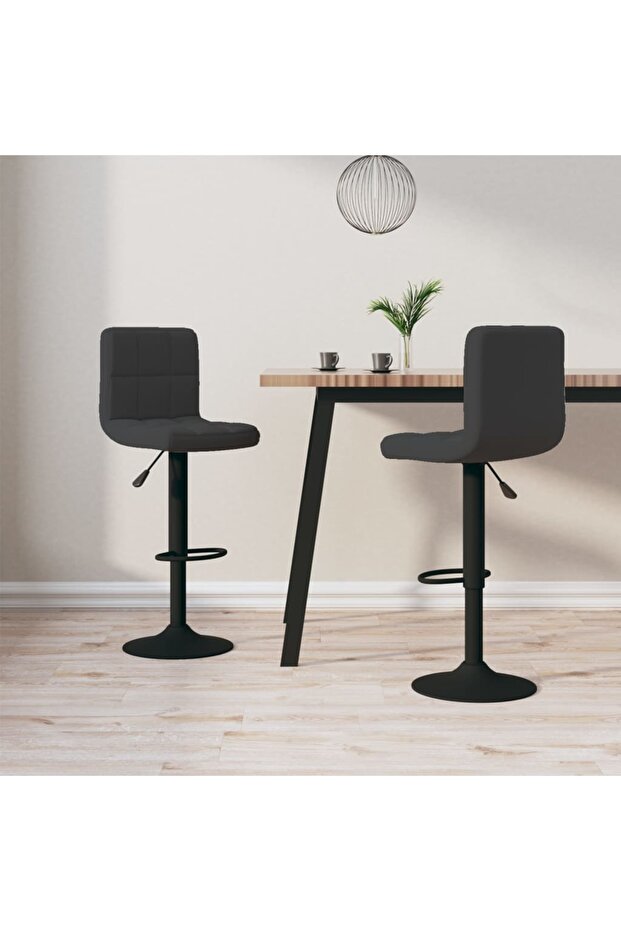 Bar Stools 2 pcs Black Velvet