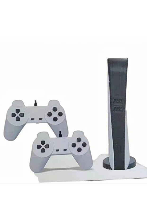 GS5 Retro Video Game Console - 200 Classic 8-Bit Games, Dual Controllers, AV TV Output (White)