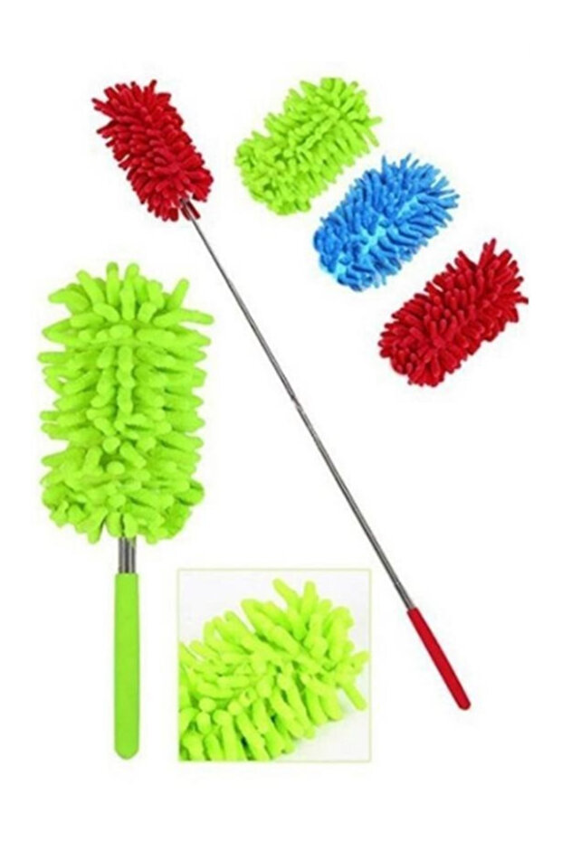 فرشاة إزالة الغبار التلسكوبية القابلة للتمديد من الألياف الدقيقة - جهاز تنظيف عملي - 1