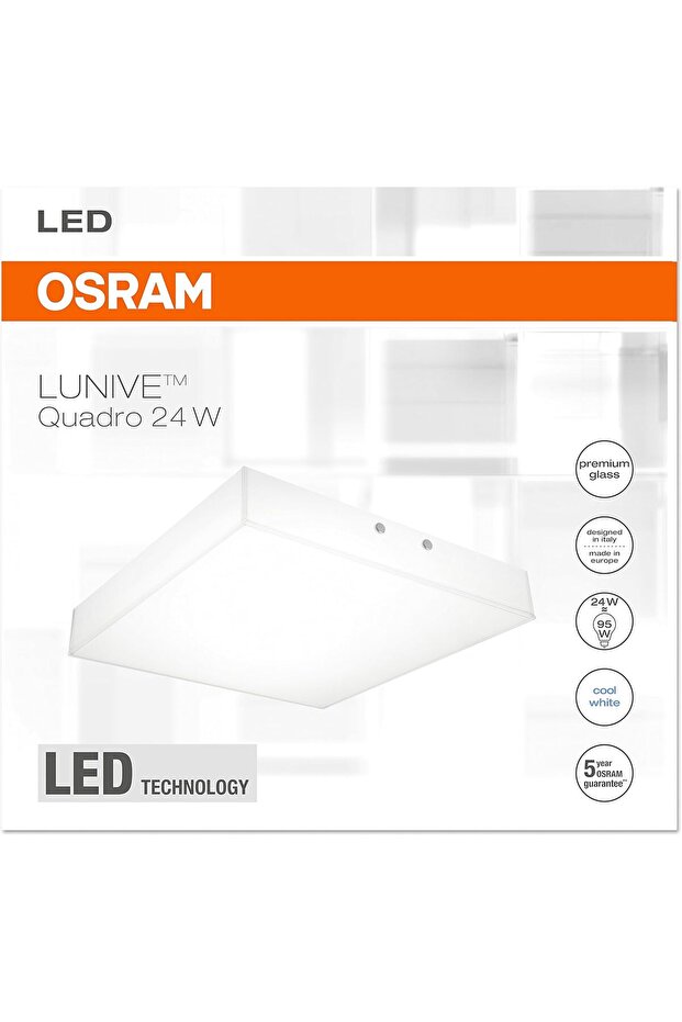 مصباح جداري وسقفي LED، أبيض - 2