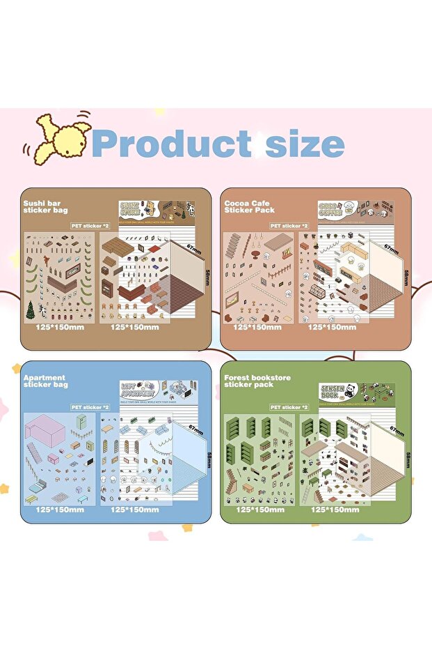 3D Home Stickers Set - 5