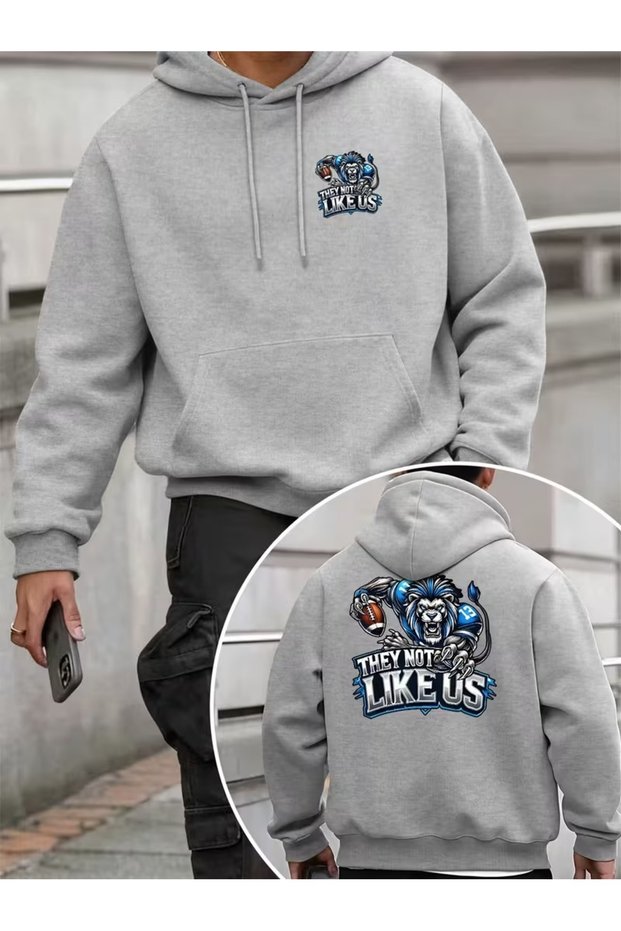 Men's Fashion Creative Design Printed Sports Casual Multi-Purpose Long Sleeve Loose Hooded Sweatshirt