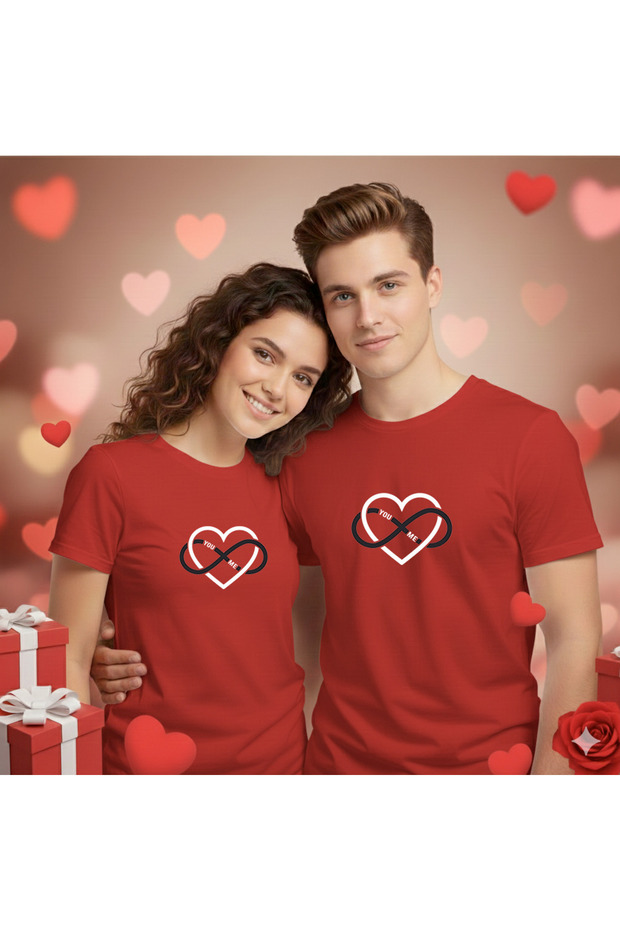 Custom Couples T-Shirts for Valentine's Day, Double Pack, Regular Fit