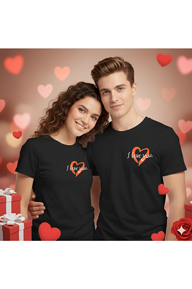 Custom Couples T-Shirts for Valentine's Day, Double Pack, Regular Fit