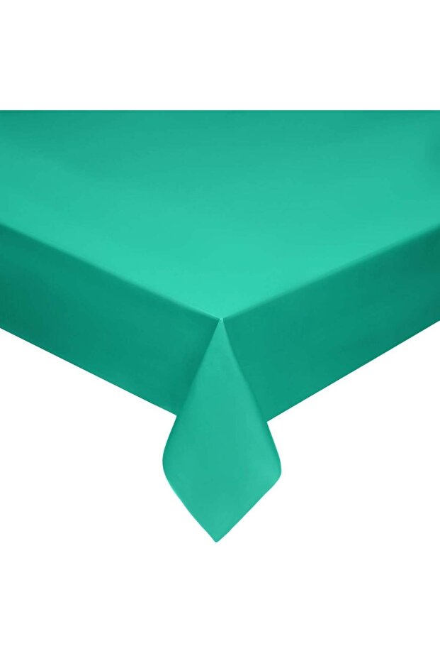 Emerald Plastic Tablecloth - 1