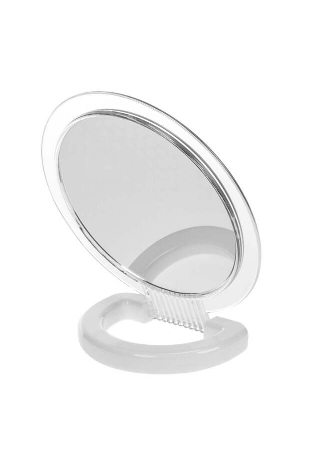 White table mirror 15cm - 2