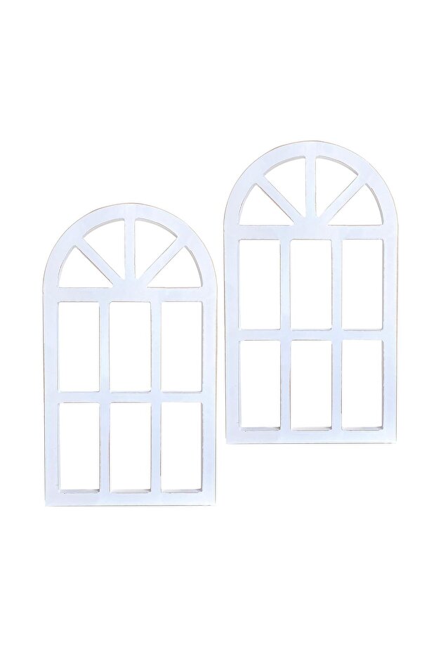 Rustic Arch Window Frame Wall Decor - 2 Pieces - 1