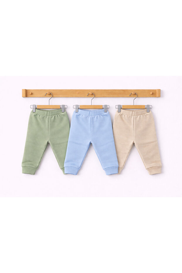 Organic Cotton 3-Piece Baby Diaper Pants Set 0-3 Months – Unisex, Soft and Natural