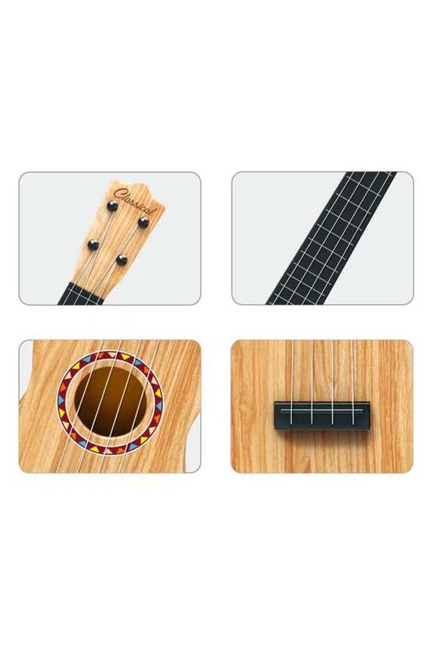 Beige Classical Guitar with Plastic Strings 53cm - 3