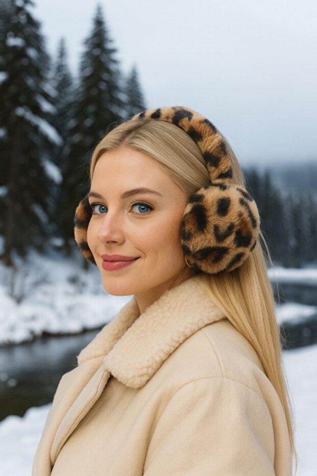 Leopard Mink Pliš slušalice - 1