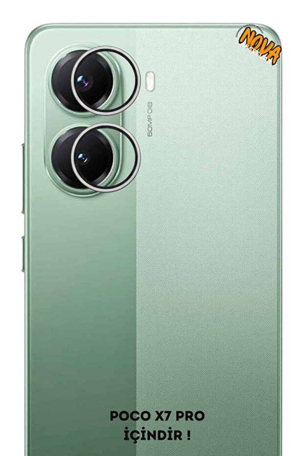 Xiaomi Poco'X7 Pro' Metal Camera Lens Protector Glass - Silver