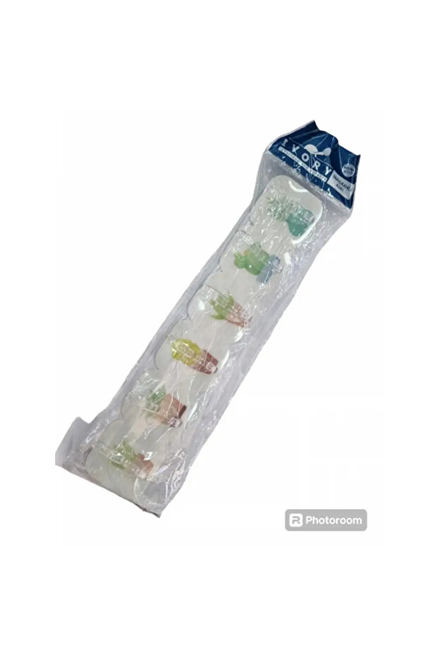 Ivory Adhesive Hanger Metal Six-Hook Hanger-177